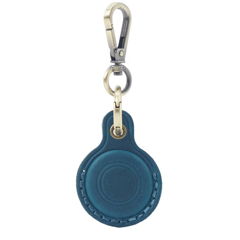 Premium Vintage Leather Keychain for Apple AirTag – Retro, Anti-Drop, Stylish Holder for GPS Tracker and Accessories