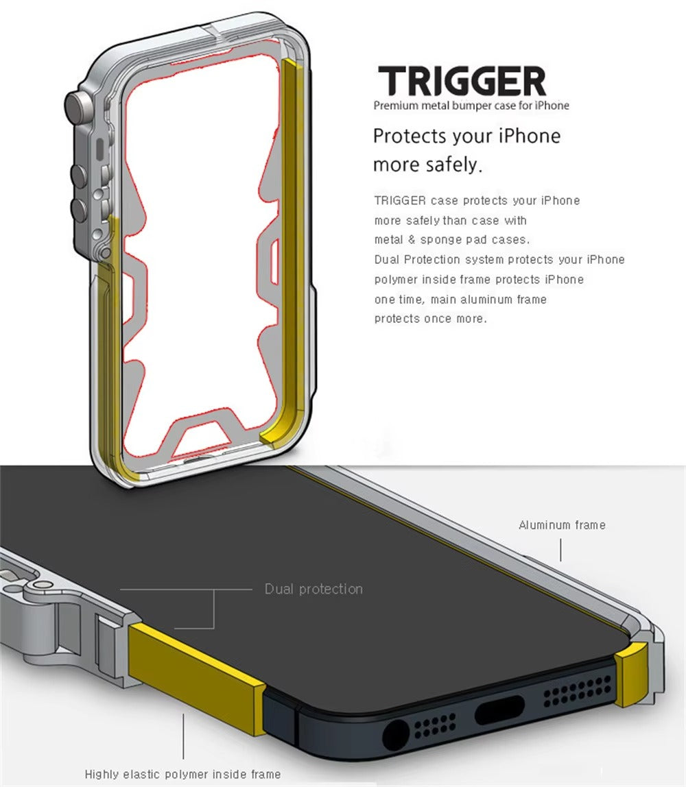 Luxury Apple iPhone Case, MagSafe Compatible, Camera Lens and Screen Protection, Ultra Thin, Shockproof, Magnetic, Full All Around Protection, Handmade Skull Metal Cover