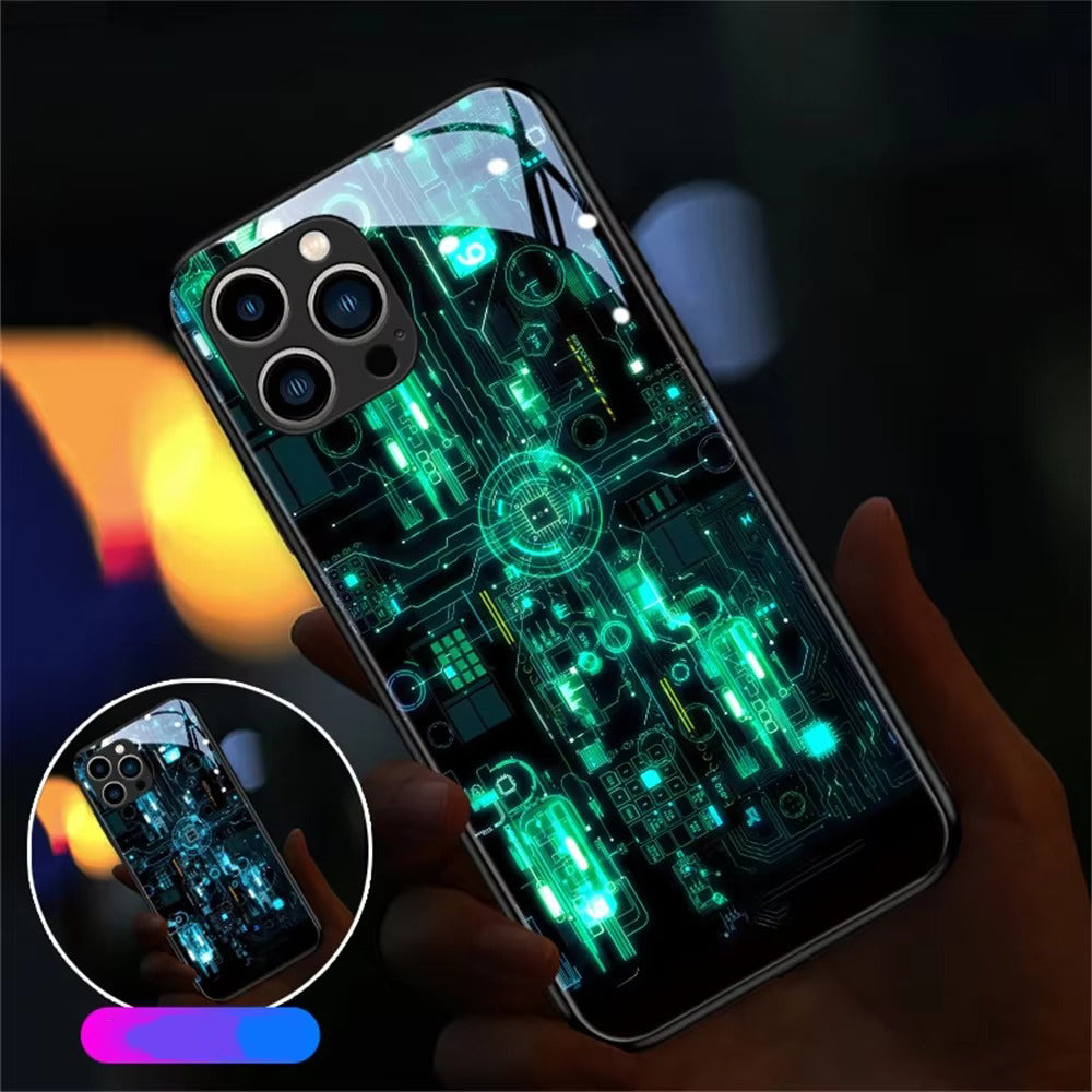 Premium Apple iPhone Case, MagSafe Compatible, Camera Lens and Screen Protection, Ultra Thin, Shockproof, Magnetic, Full All Around Protection, LED Call Flash Glass Cover