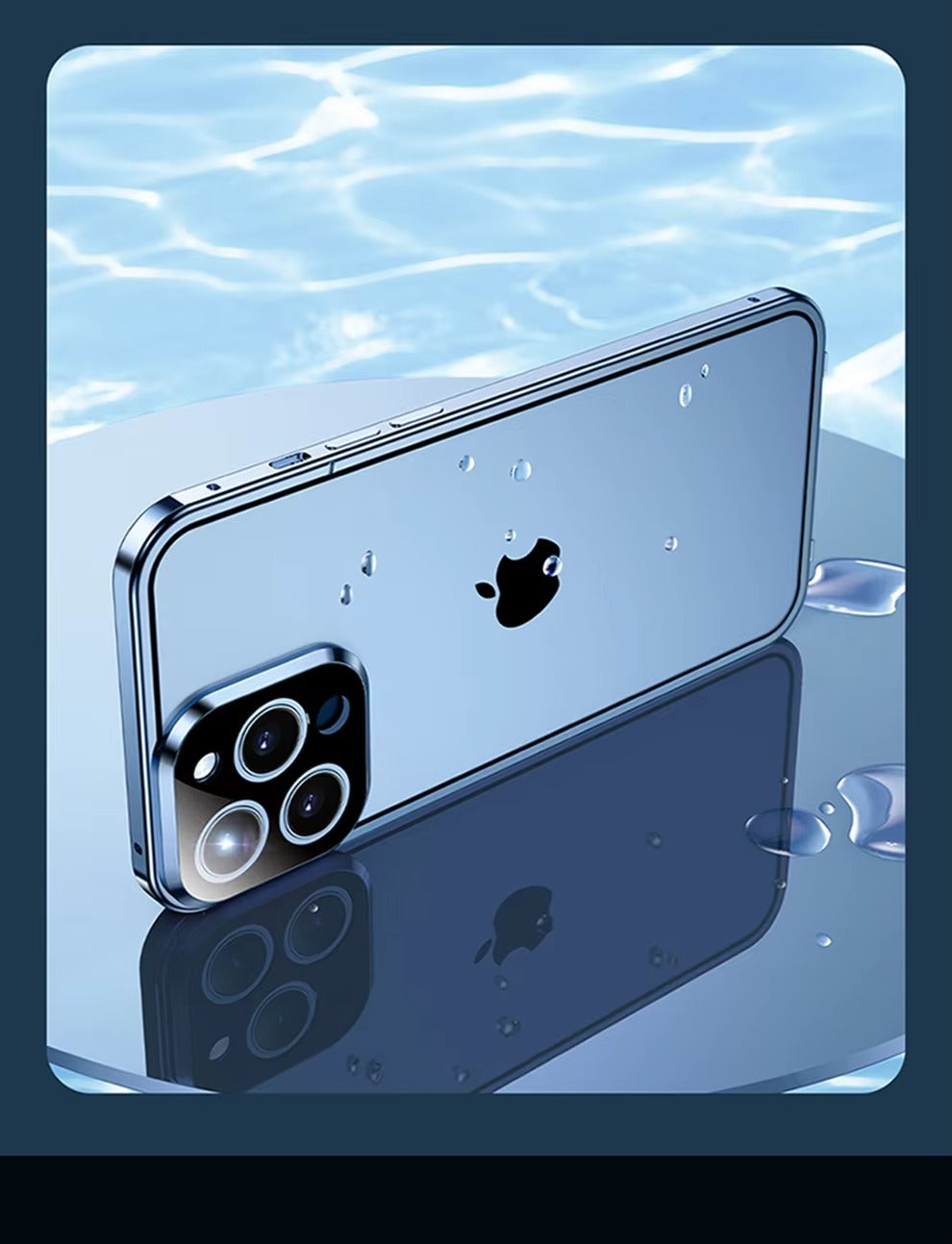 Premium Apple iPhone Case MagSafe Compatible, Camera Lens & Screen Protection, Cover with 360 Metal Glass Bumper