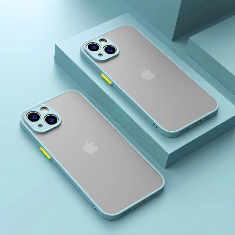 Robust Apple iPhone Case, MagSafe Compatible, Camera Lens & Screen Protection, Ultra Thin, Shockproof, Magnetic Full All Around Cover – Matte Armor Case with Clear Silicone Edges & Hard PC Back for Durable Protection