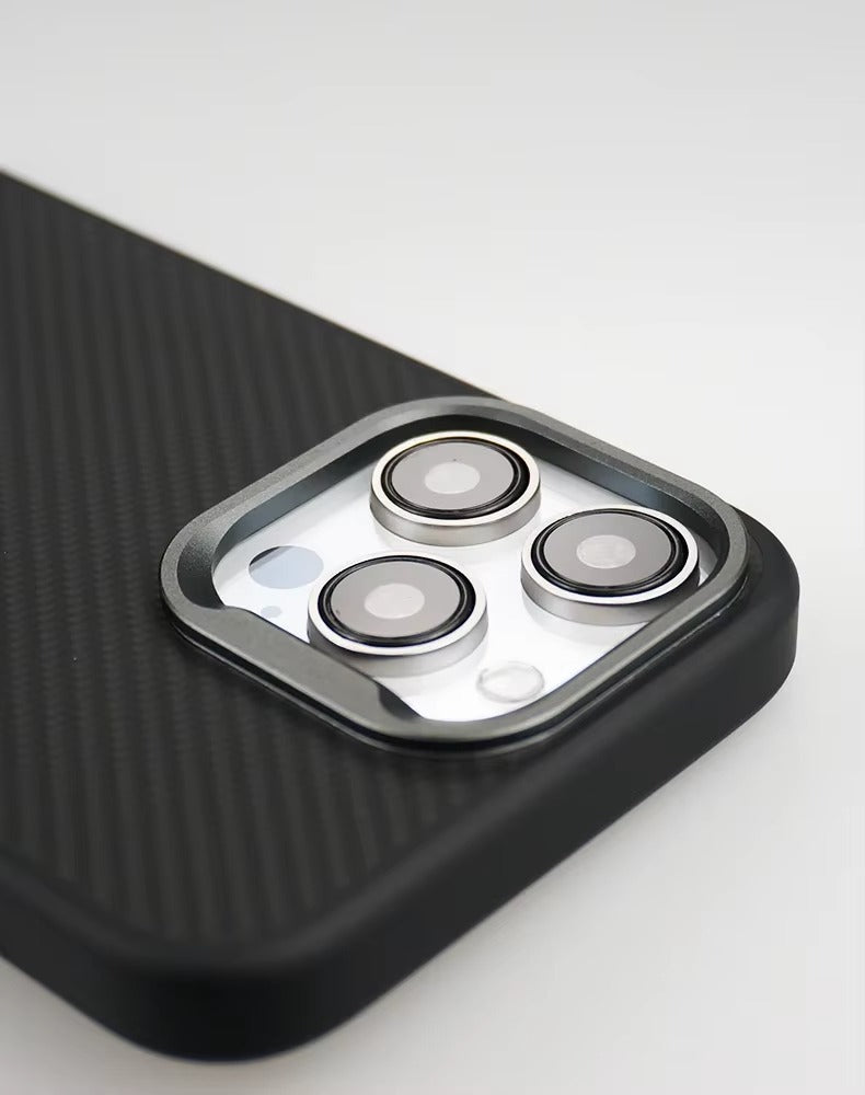 Luxury Apple iPhone Case, MagSafe Compatible, Camera Lens & Screen Protection, Ultra Thin, Shockproof, Magnetic Full All Around Cover – Carbon Fiber Texture Case with Soft Rubber Frame for Durable, Stylish Protection
