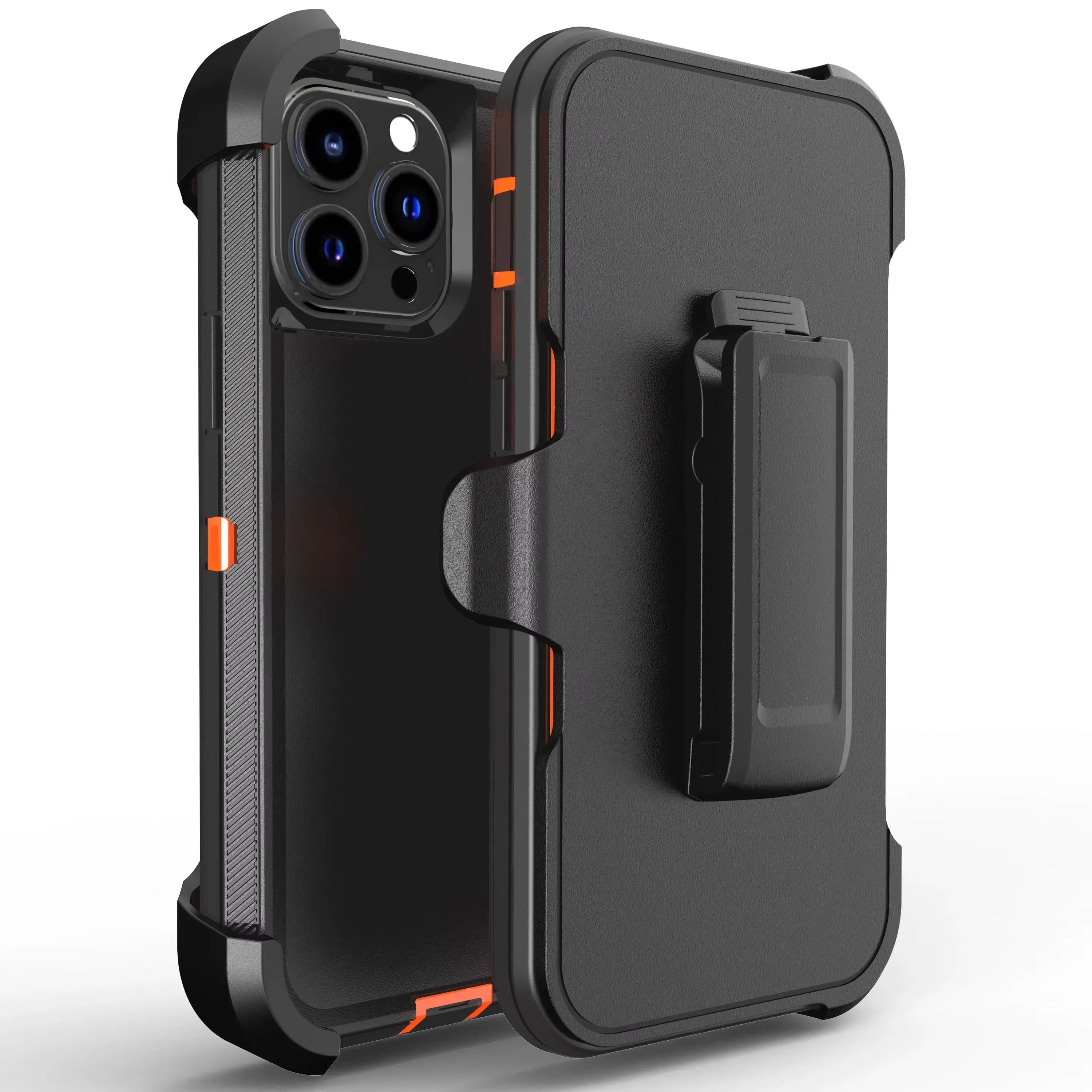 Robust Apple iPhone Case, MagSafe Compatible, Camera Lens and Screen Protection, Ultra Thin, Shockproof, Magnetic, Full All Around Protection, 3-in-1 Belt Clip Armor Cover