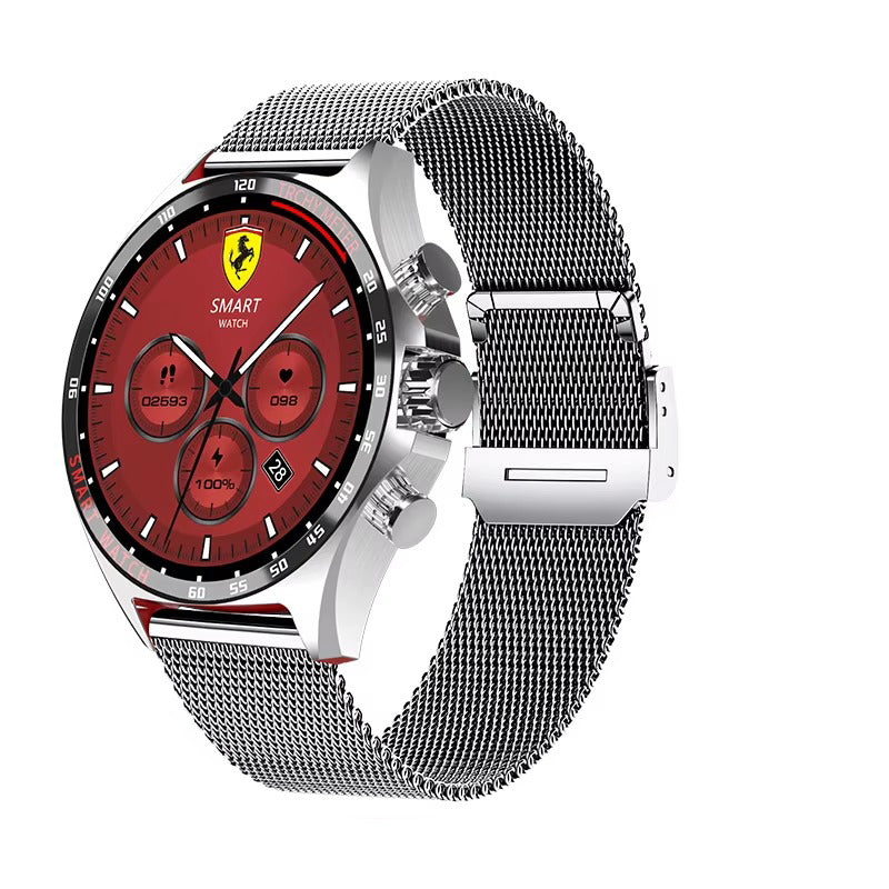 Robust Outdoor Smartwatch for iPhone – NFC Access Control, GPS Positioning, Compass, 400mAh Battery, IP68 Waterproof Fitness & Health Tracker for Men
