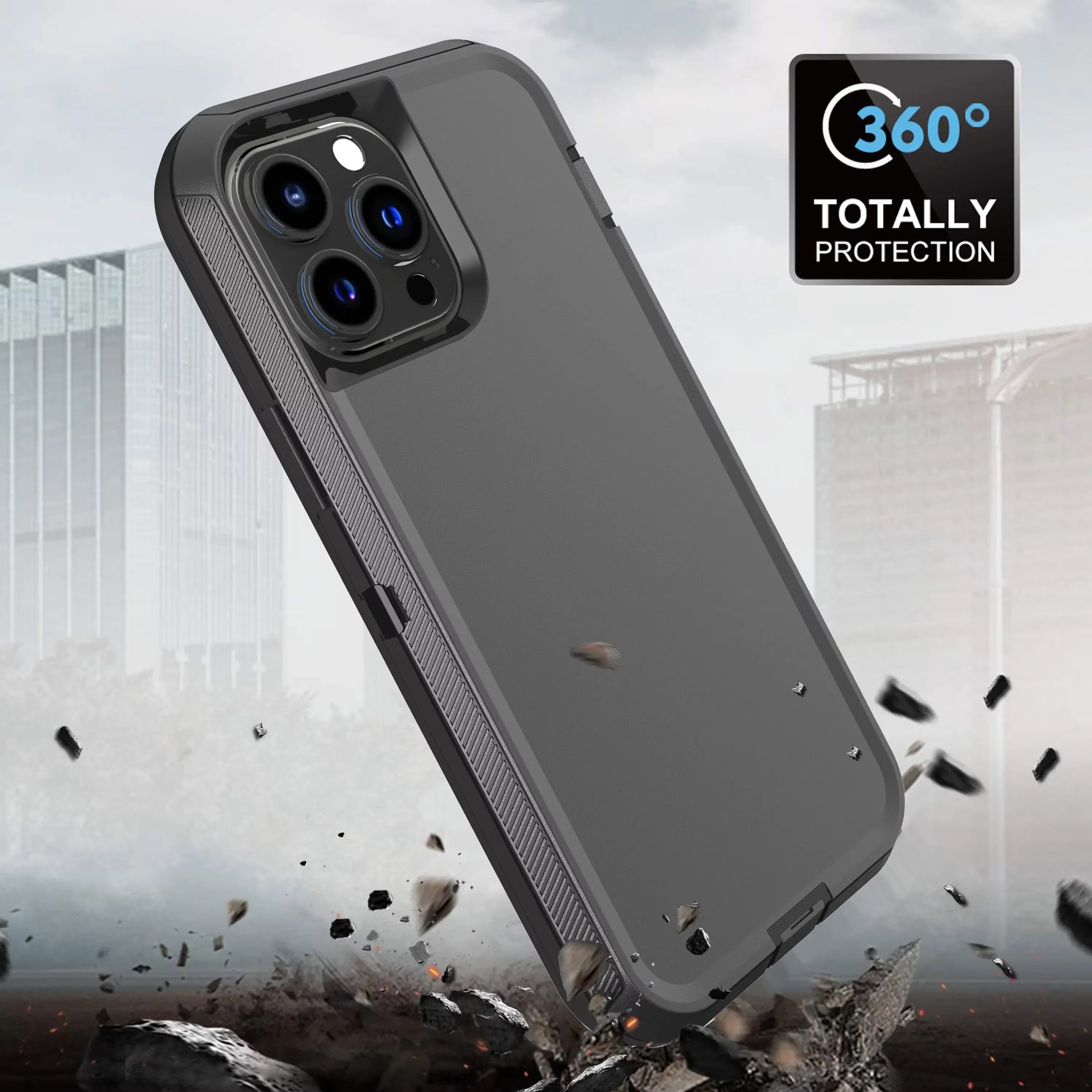 Robust Apple iPhone Case, MagSafe Compatible, Camera Lens and Screen Protection, Ultra Thin, Shockproof, Magnetic, Full All Around Protection, 3-in-1 Belt Clip Armor Cover