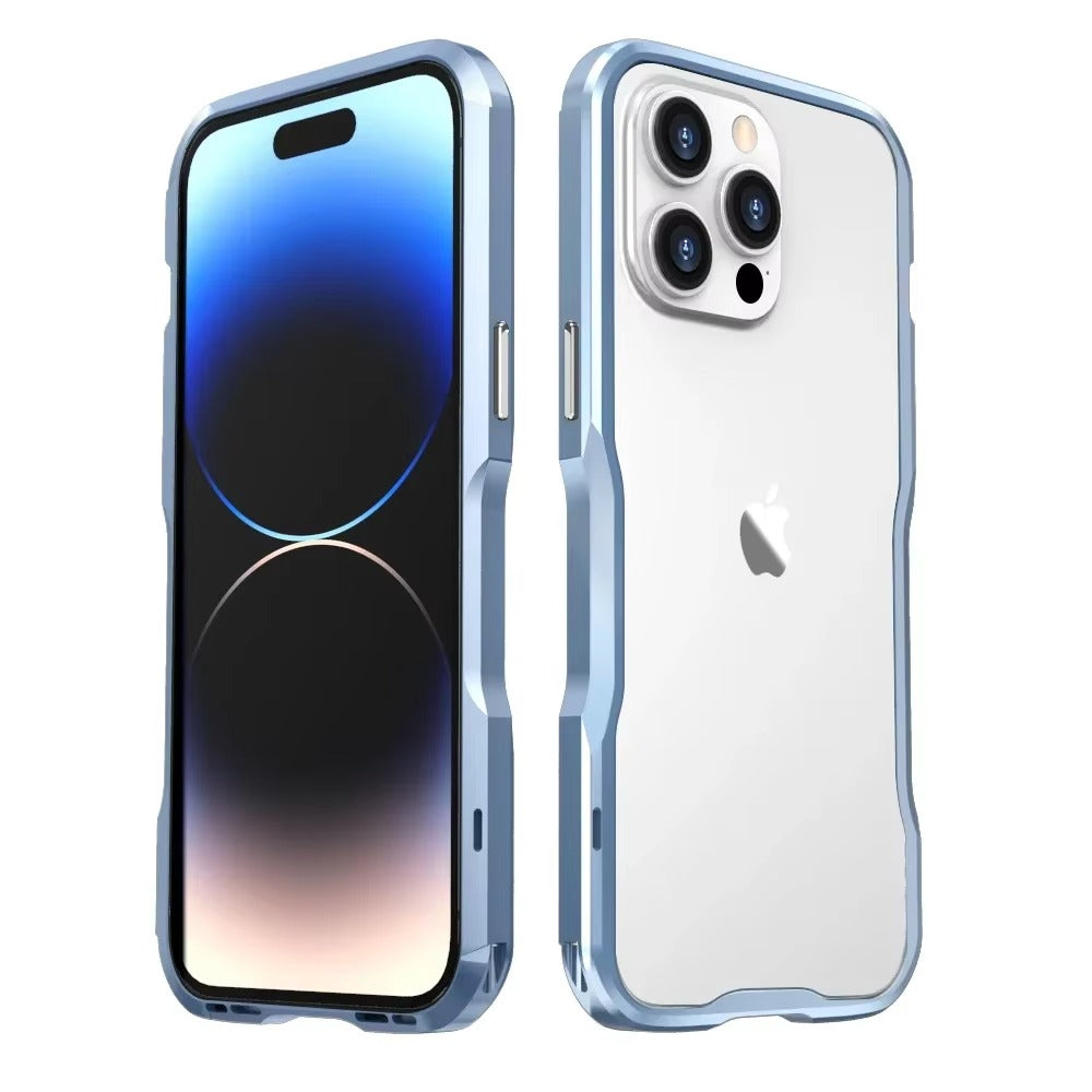 Luxury Apple iPhone Case, MagSafe Compatible, Camera Lens & Screen Protection, Ultra Thin, Shockproof, Magnetic Full All Around Cover – Aviation Aluminum Metal Frame Bumper Case with Sleek Protective Design