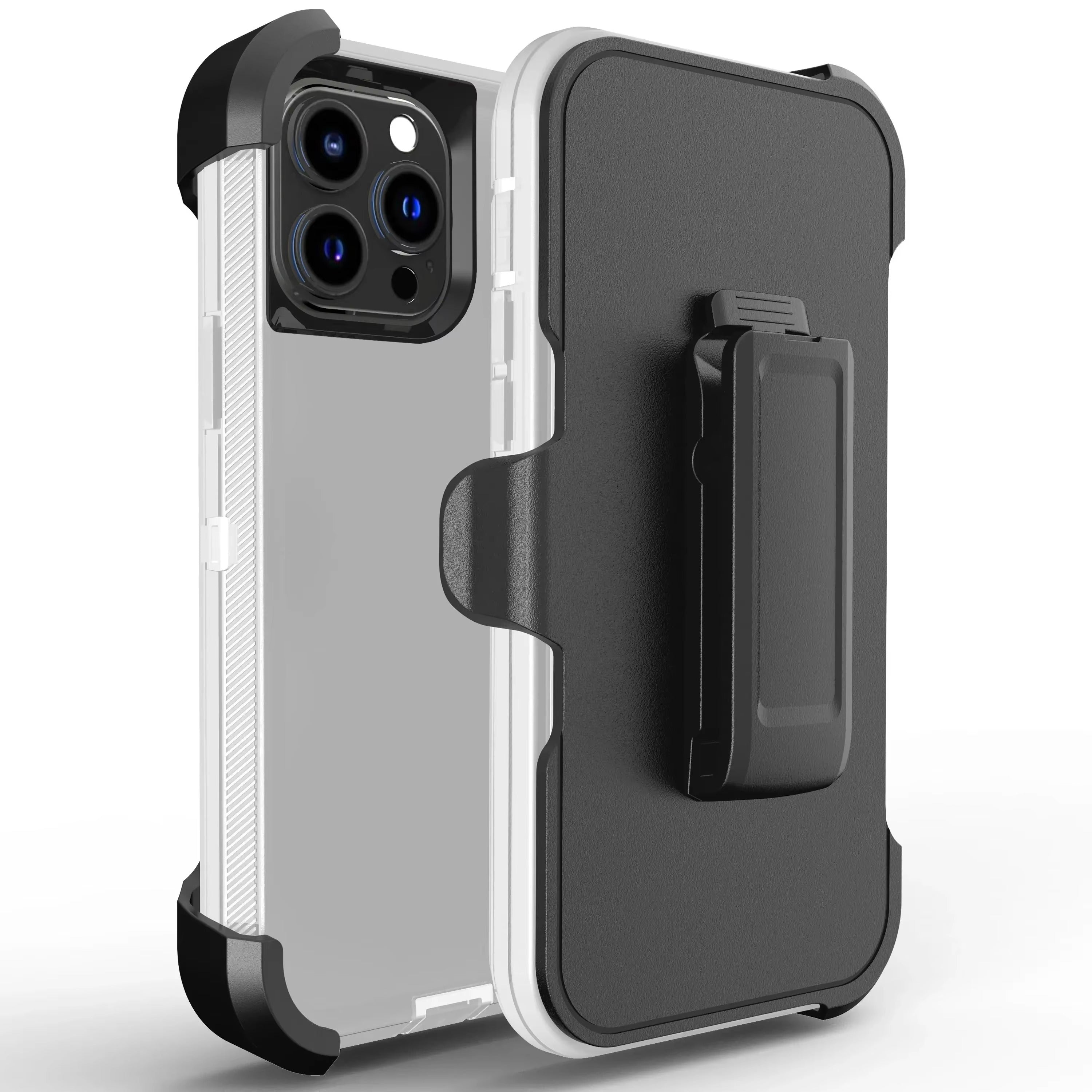 Robust Apple iPhone Case, MagSafe Compatible, Camera Lens and Screen Protection, Ultra Thin, Shockproof, Magnetic, Full All Around Protection, 3-in-1 Belt Clip Armor Cover