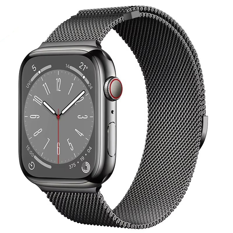 Luxury Magnetic Stainless Steel Watch Band – Adjustable Milanese Loop , Slim Metal Bracelet for 40–49mm Smartwatches