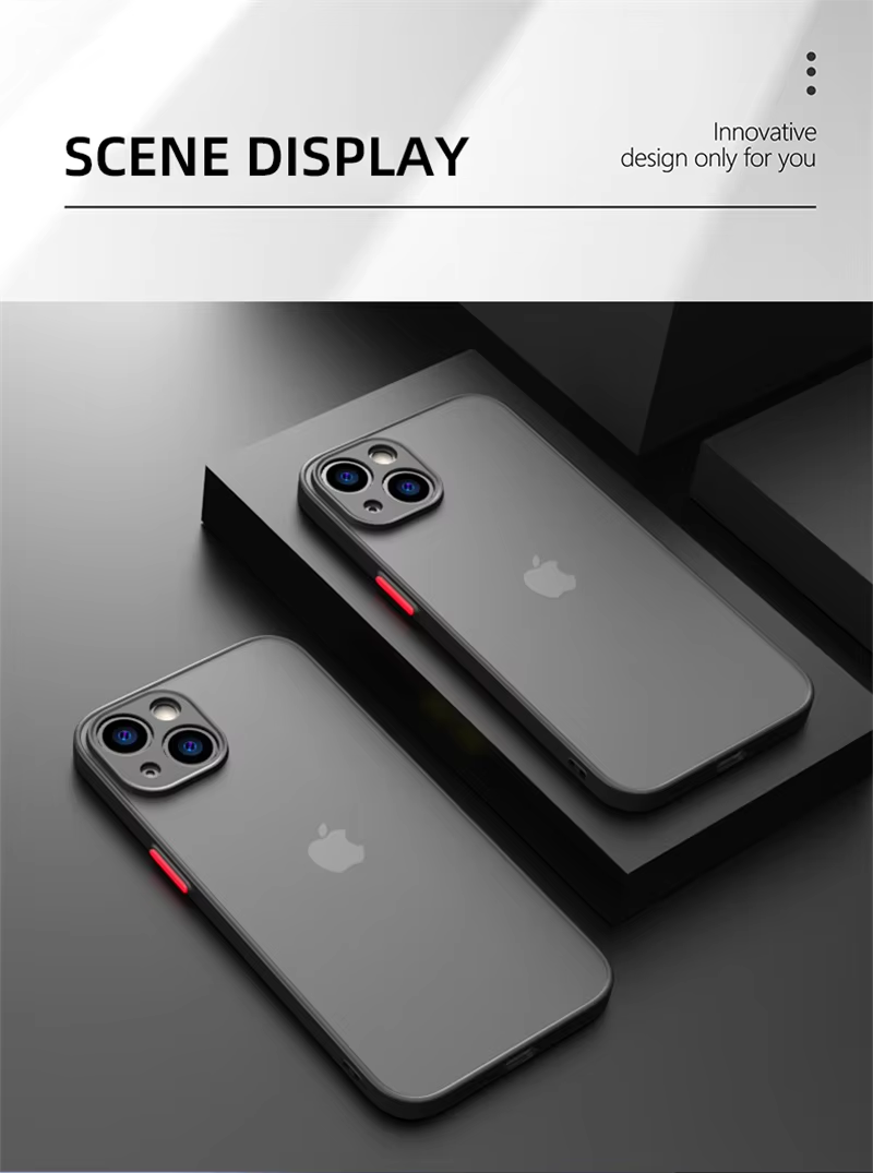 Robust Apple iPhone Case, MagSafe Compatible, Camera Lens & Screen Protection, Ultra Thin, Shockproof, Magnetic Full All Around Cover – Matte Armor Case with Clear Silicone Edges & Hard PC Back for Durable Protection