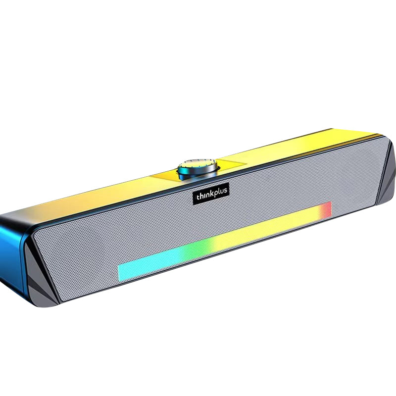 Luxury Bluetooth Speaker with RGB Lights for iPhone & Mac – Dual Stereo Subwoofer with Surround Sound, Loud Wireless Audio for Home, Desk, or Travel