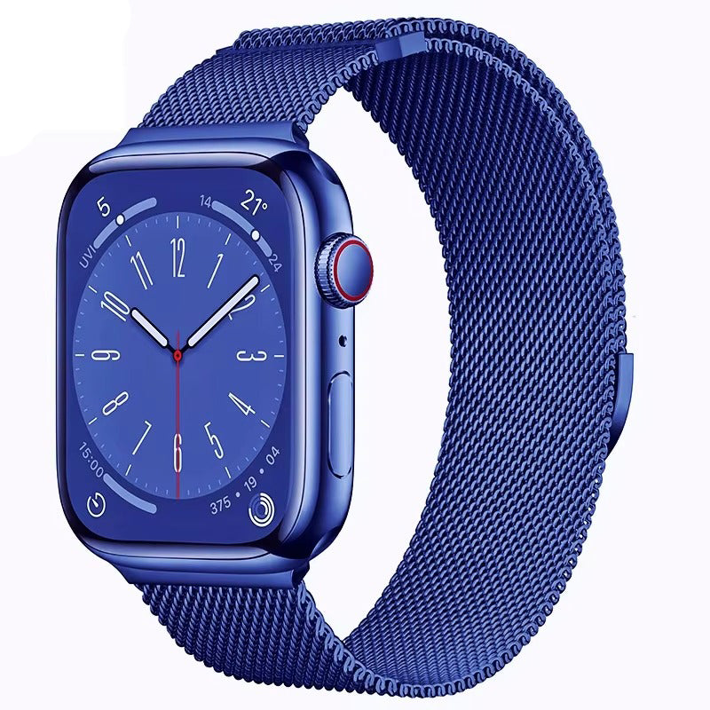 Luxury Magnetic Stainless Steel Watch Band – Adjustable Milanese Loop , Slim Metal Bracelet for 40–49mm Smartwatches