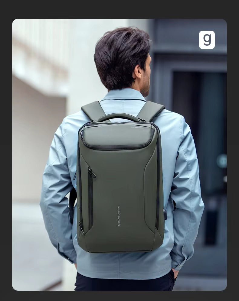 High Quality Waterproof Laptop Backpack for Men, USB Charging Travel Bag, Business Tech Rucksack Fits 17" MacBook and Apple Accessories