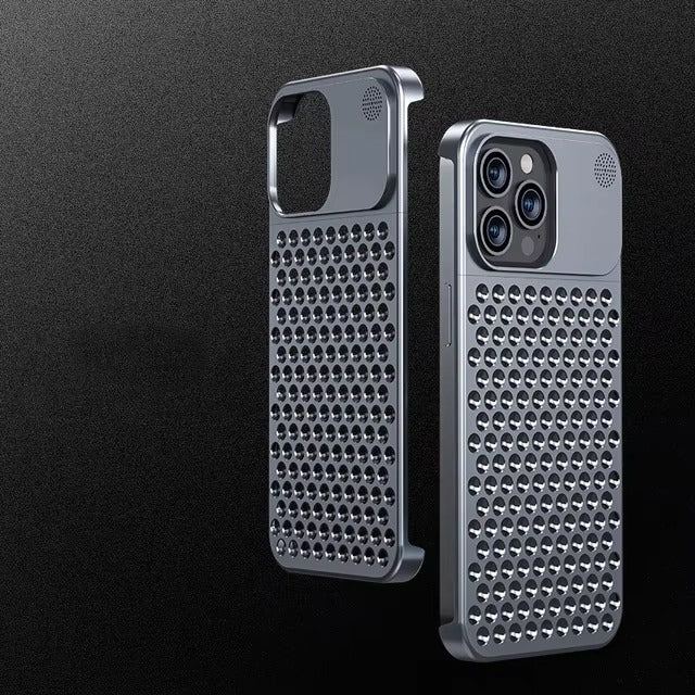 Luxury Apple iPhone Case, MagSafe Compatible, Camera Lens & Screen Protection, Ultra Thin, Shockproof, Magnetic Full All Around Cover – Aluminum Cooling Case with Heat Dissipation & Removable Fragrance Module