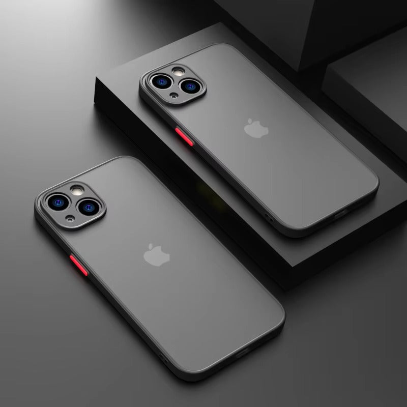 Robust Apple iPhone Case, MagSafe Compatible, Camera Lens & Screen Protection, Ultra Thin, Shockproof, Magnetic Full All Around Cover – Matte Armor Case with Clear Silicone Edges & Hard PC Back for Durable Protection