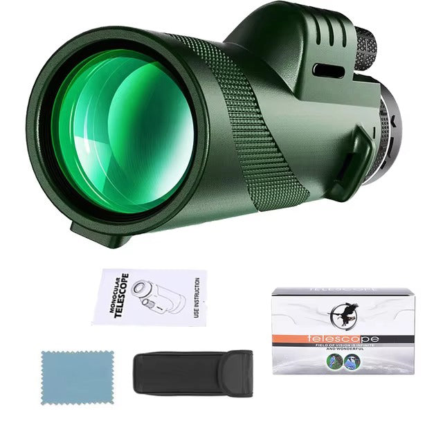 High Quality Portable Zoom HD Telescope – Foldable 5000M Long-Range Mini Monocular for Hunting, Sports, Camping, Outdoor Travel and Phone Photography