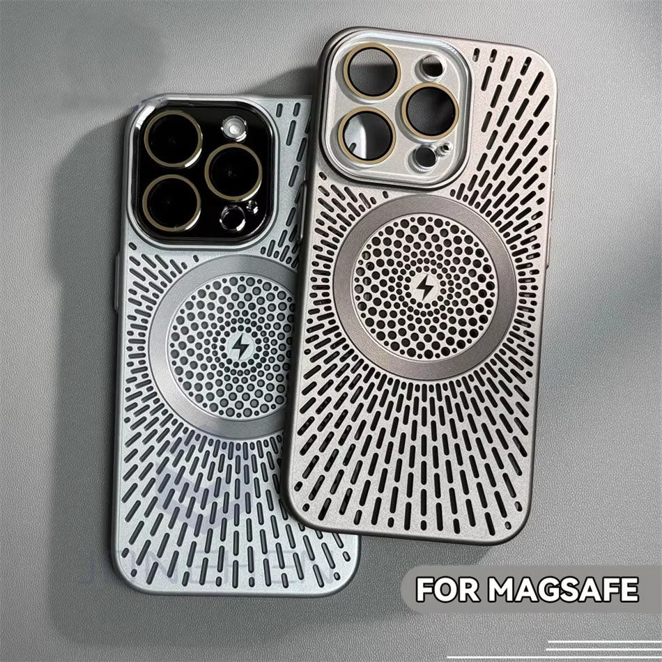 Premium Apple iPhone Case, MagSafe Compatible, Camera Lens & Screen Protection, Ultra Thin, Shockproof, Magnetic Full All Around Cover – Slim PC Case with Heat Dissipation, Wireless Charging & Titanium Lens Cover