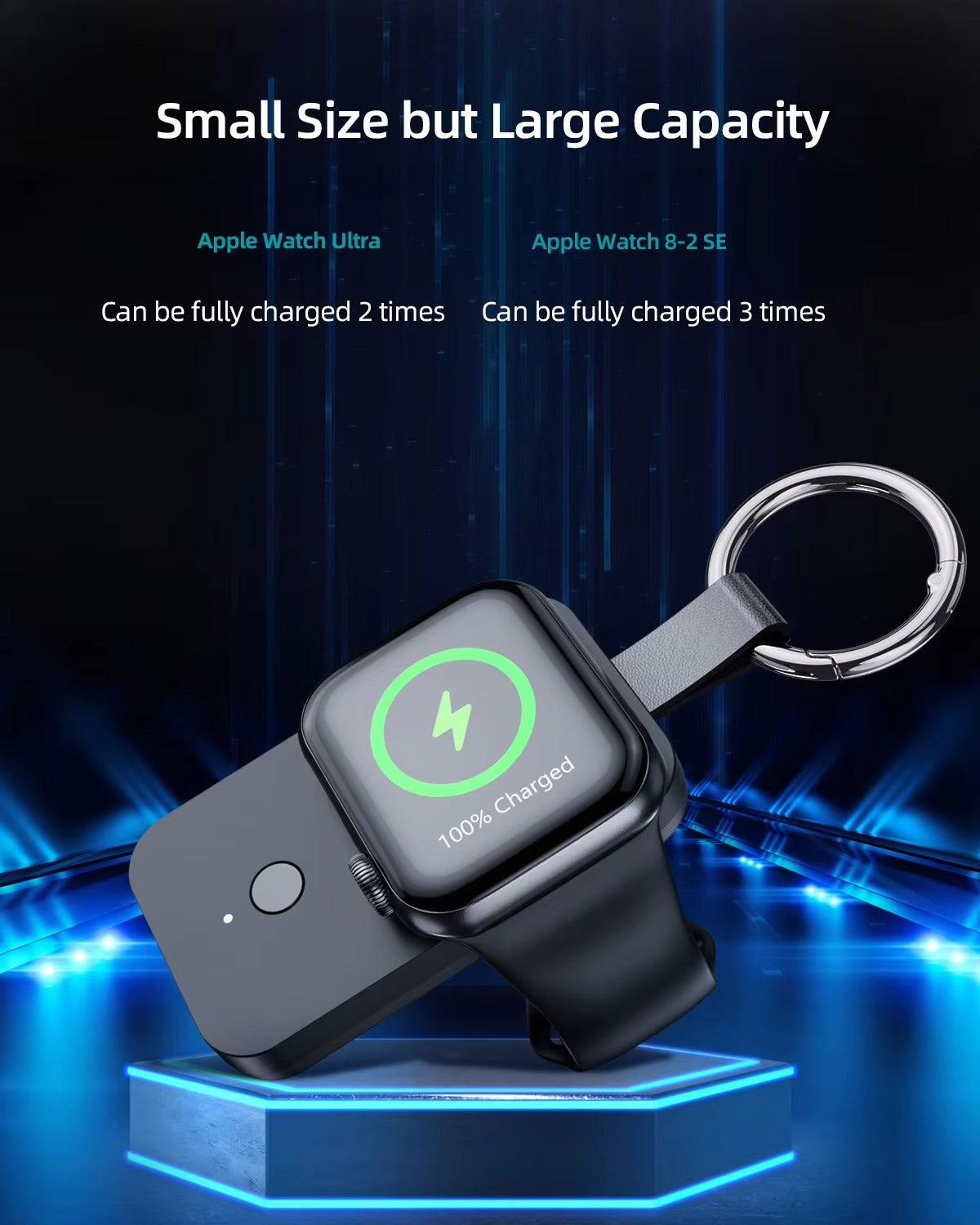 Premium, Portable Magnetic Charger for Apple Watch – USB-C Charging Dock for Ultra, SE, Series 8, 7, 6, 5, 4, 3, Wireless Travel Accessory for iWatch