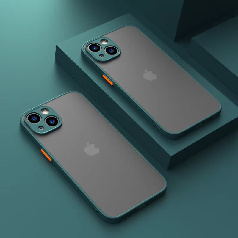 Robust Apple iPhone Case, MagSafe Compatible, Camera Lens & Screen Protection, Ultra Thin, Shockproof, Magnetic Full All Around Cover – Matte Armor Case with Clear Silicone Edges & Hard PC Back for Durable Protection