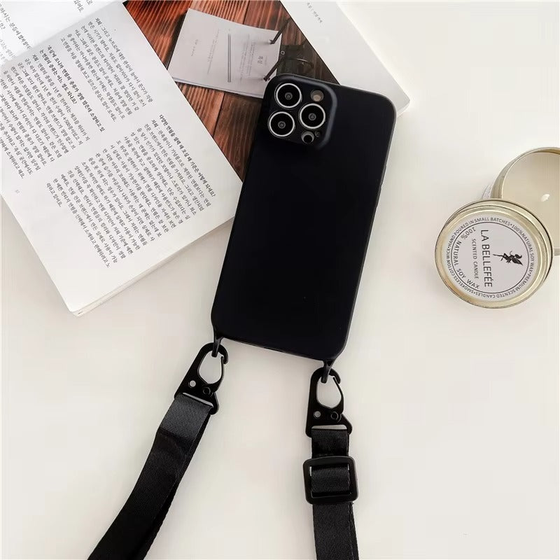 High Quality Apple iPhone Case,Ultra Thin Full Protection Cover with Soft Silicone Shell and Crossbody Necklace Lanyard