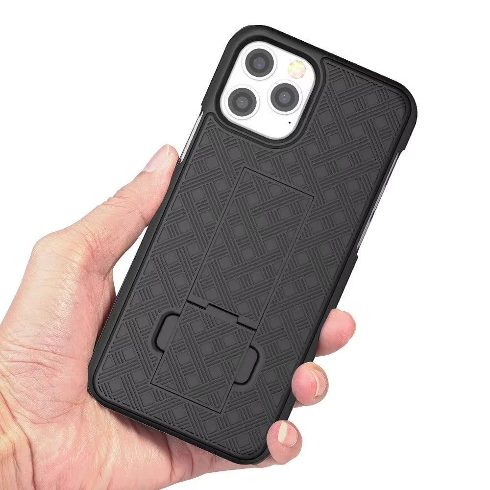 Premium Apple iPhone Case, MagSafe Compatible, Camera Lens Protection, Screen Protection, Ultra Thin, Shockproof Cover with Kickstand and Belt Clip Holster