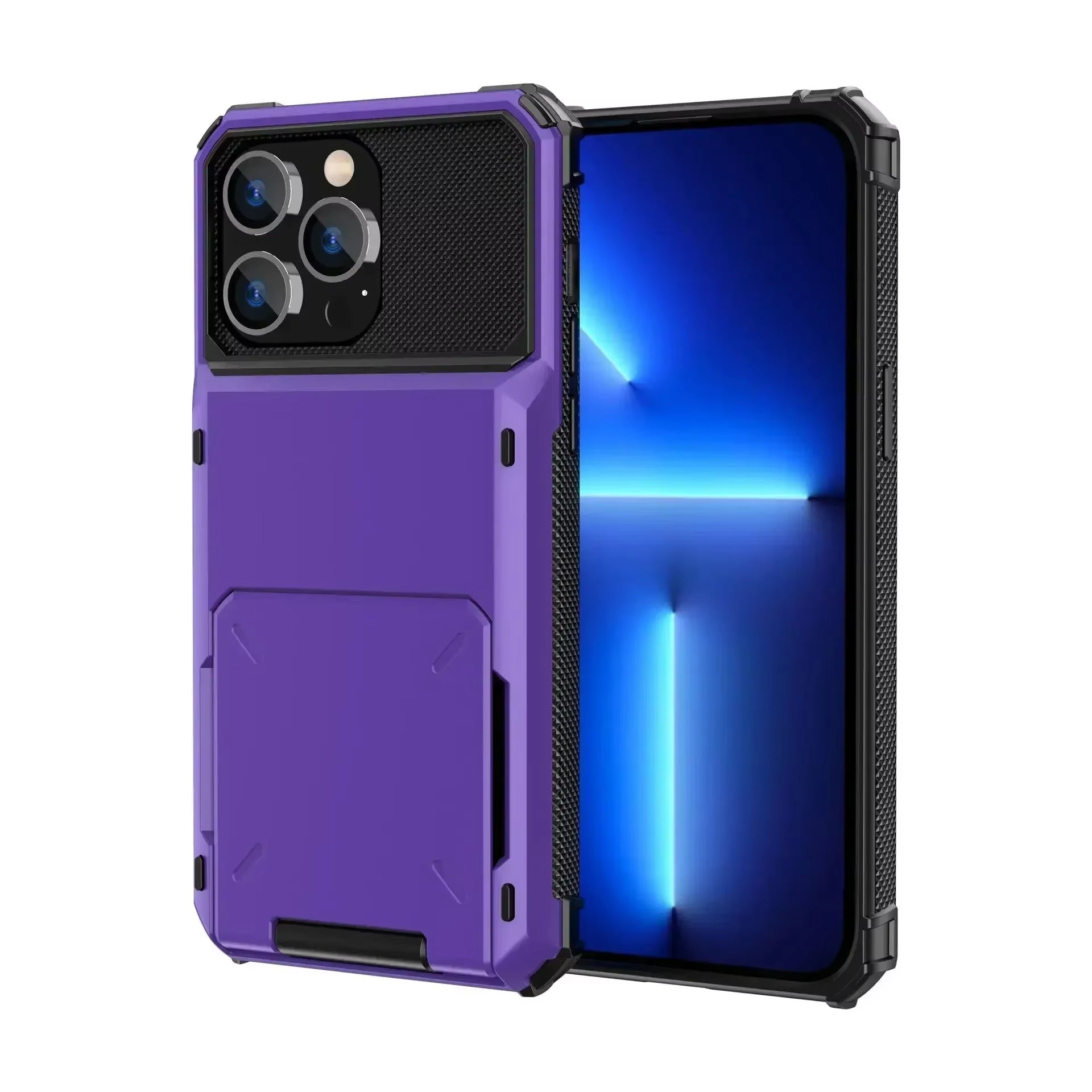 Robust Apple iPhone Case, MagSafe Compatible, Camera Lens and Screen Protection, Ultra Thin, Shockproof, Magnetic, Full All Around Protection, Hidden Wallet Card Cover