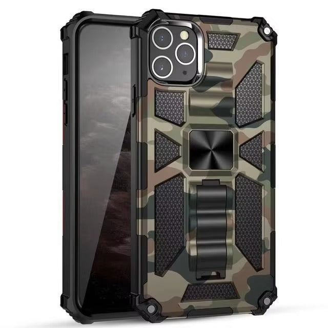 Robust Apple iPhone Case, MagSafe Compatible, Camera Lens Protection, Screen Protection, Ultra Thin, Shockproof Hybrid Armor Cover with Kickstand Grip