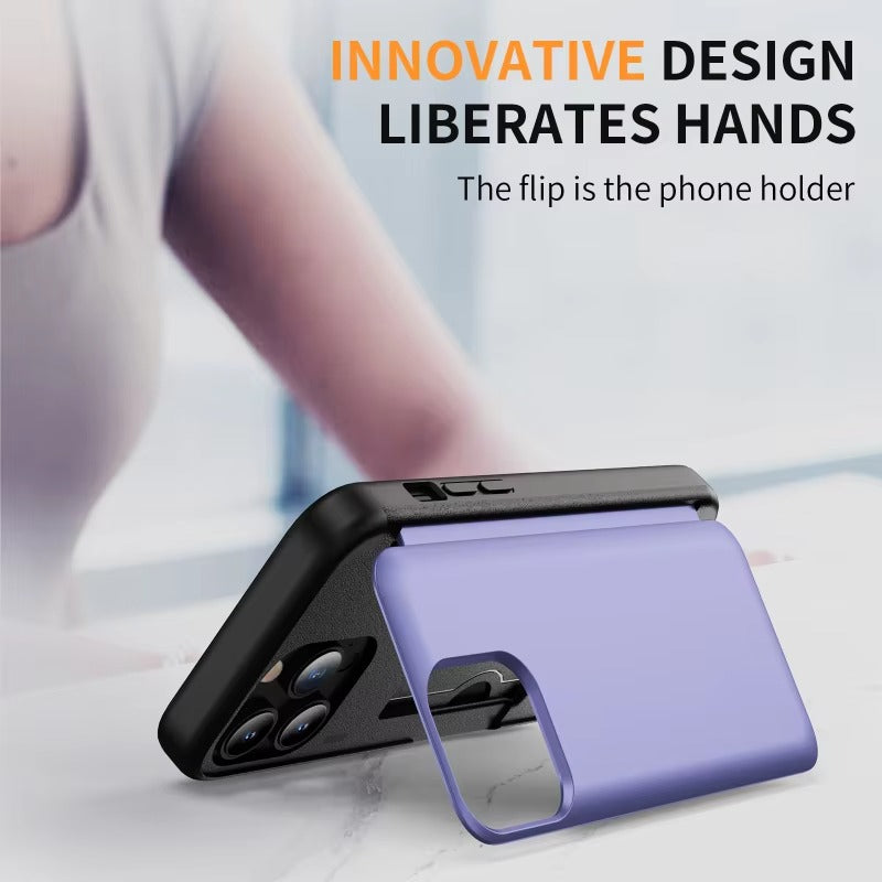 Robust Apple iPhone Case, MagSafe Compatible, Camera Lens and Screen Protection, Ultra Thin, Shockproof, Magnetic, Full All Around Protection, Flip Card Bracket Cover