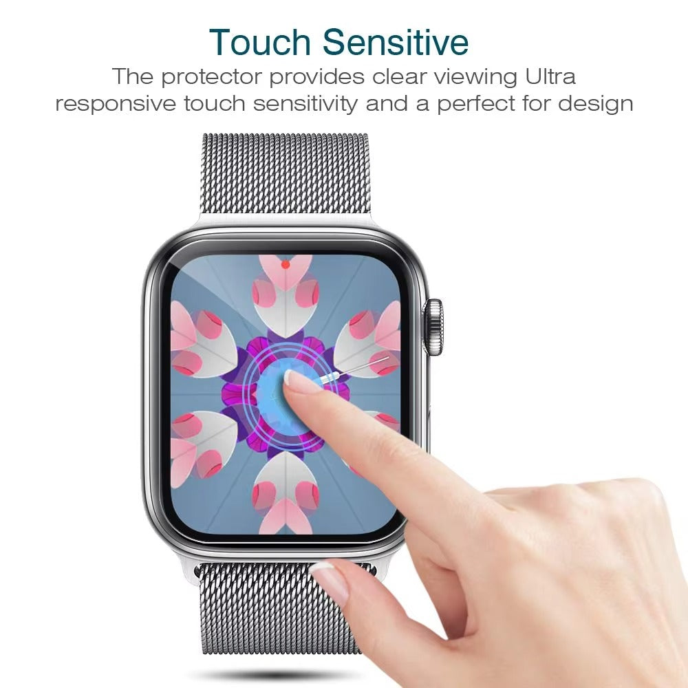 Premium HD Screen Protector for Apple Watch – Full Coverage Scratch-Resistant Film Guard, Easy Install Glass Shield for 40mm to 45mm Apple Smartwatch