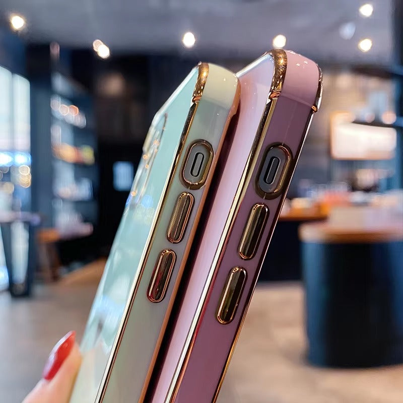 Luxury Apple iPhone Case MagSafe Compatible, Camera Lens & Screen Protection, Ultra Thin Shockproof Magnetic Full All Around Protection Cover with Electroplated Love Heart Design