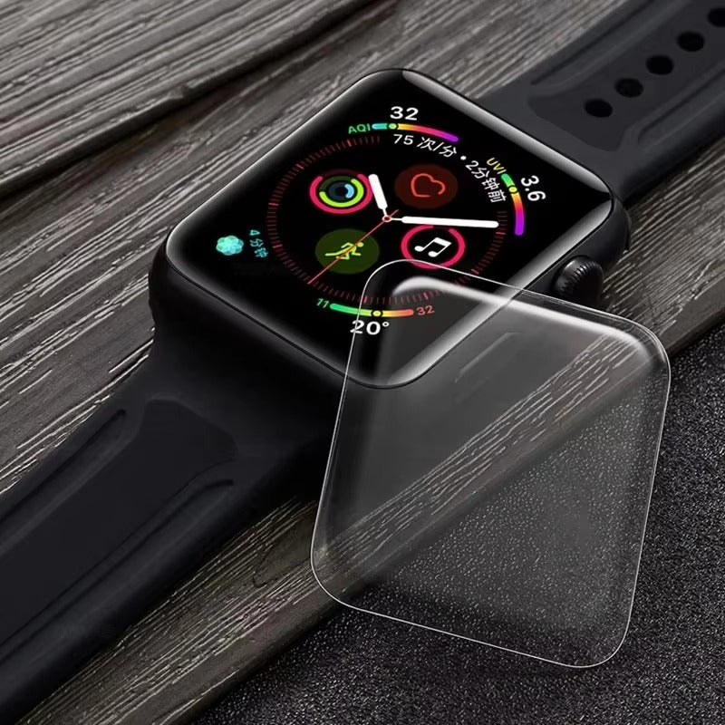 Premium 3D Full Cover Tempered Glass Screen Protector for Apple Watch – Anti-Fingerprint, Shockproof Case Bundle 38mm–49mm