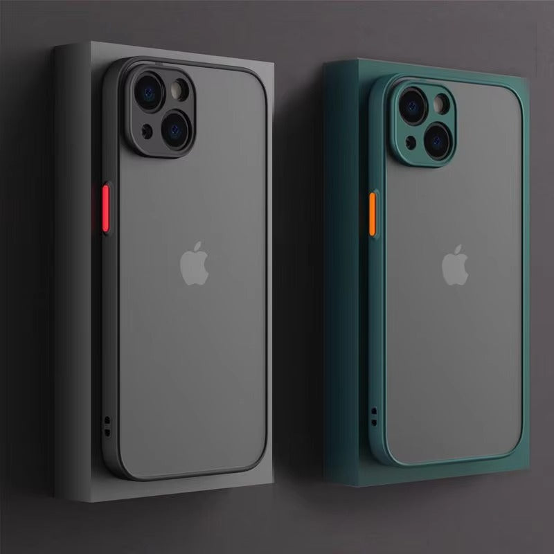 Robust Apple iPhone Case, MagSafe Compatible, Camera Lens & Screen Protection, Ultra Thin, Shockproof, Magnetic Full All Around Cover – Matte Armor Case with Clear Silicone Edges & Hard PC Back for Durable Protection