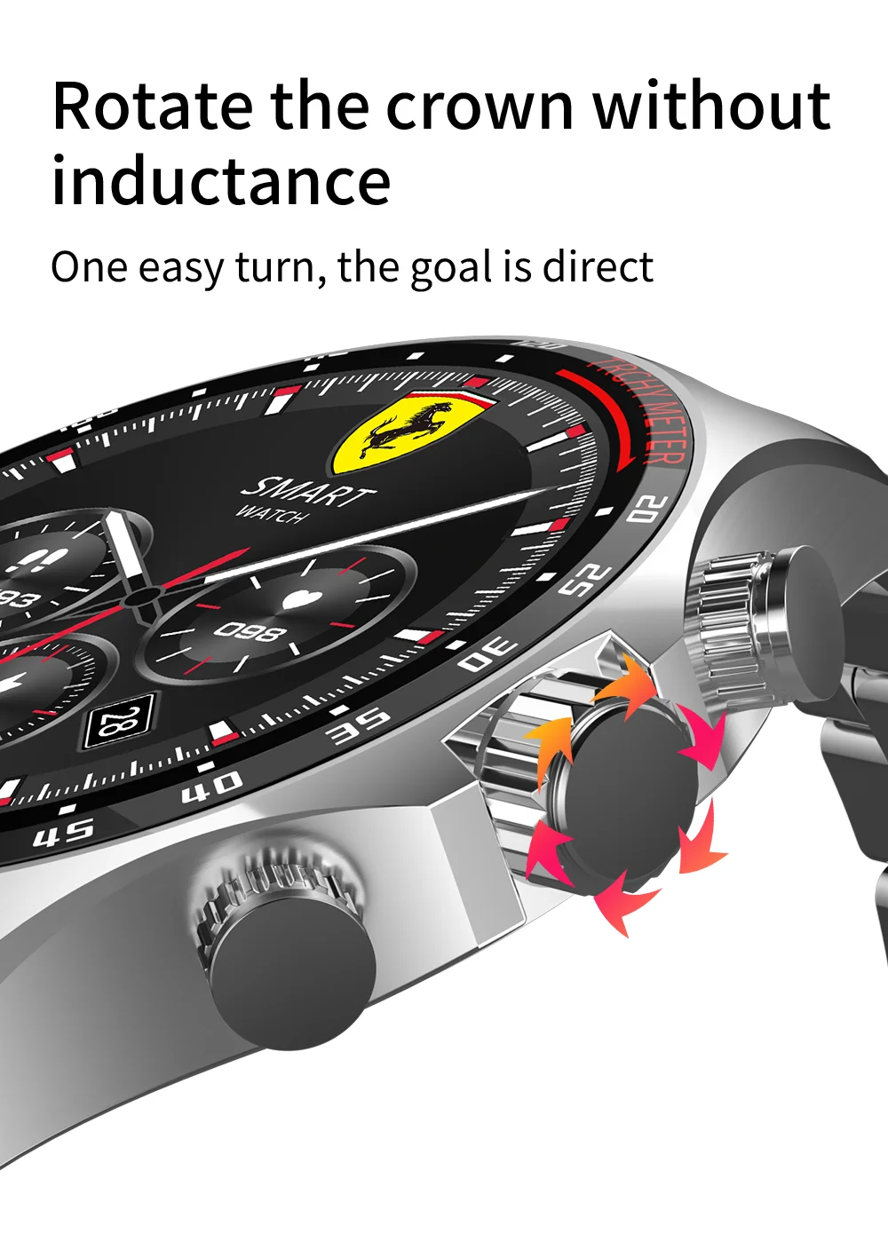 Robust Outdoor Smartwatch for iPhone – NFC Access Control, GPS Positioning, Compass, 400mAh Battery, IP68 Waterproof Fitness & Health Tracker for Men