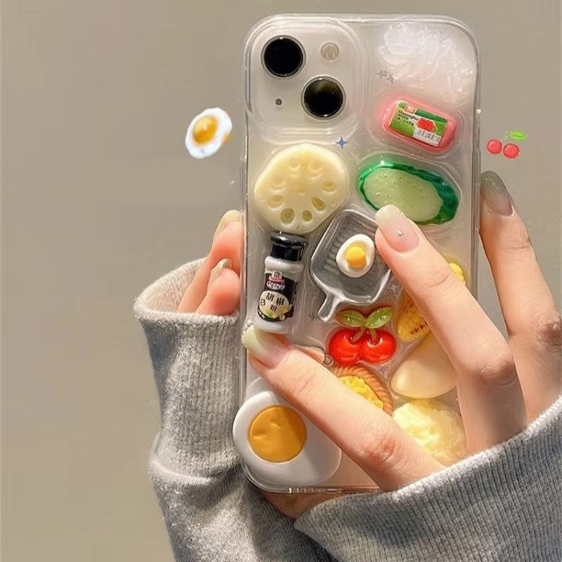 Premium Apple iPhone Case, MagSafe Compatible, Camera Lens and Screen Protection, Ultra Thin, Shockproof, Magnetic, Full All Around Protection, 3D Vegetable Clear Cover