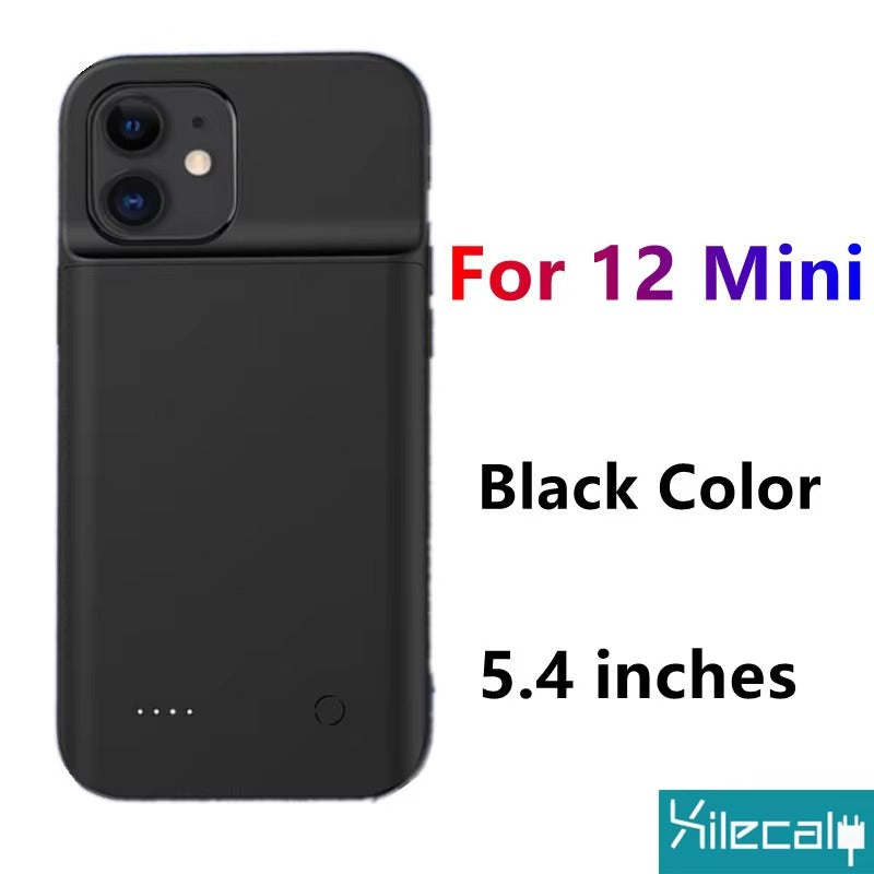 High Capacity Apple iPhone Case MagSafe Compatible, Camera Lens & Screen Protection, Ultra Thin Shockproof Magnetic Full All Around Protection Charging Cover with Built-In Battery