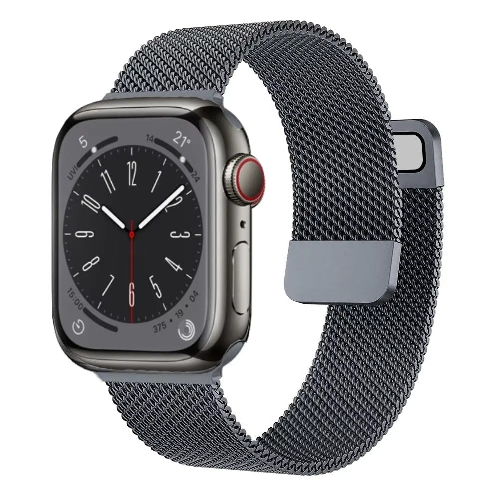 Luxury Magnetic Stainless Steel Watch Band – Adjustable Milanese Loop , Slim Metal Bracelet for 40–49mm Smartwatches
