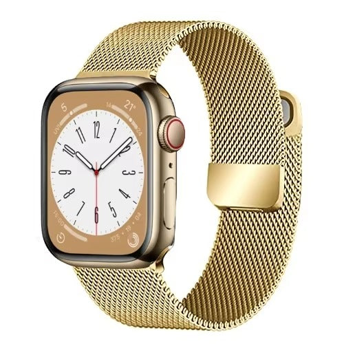 Luxury Magnetic Stainless Steel Watch Band – Adjustable Milanese Loop , Slim Metal Bracelet for 40–49mm Smartwatches