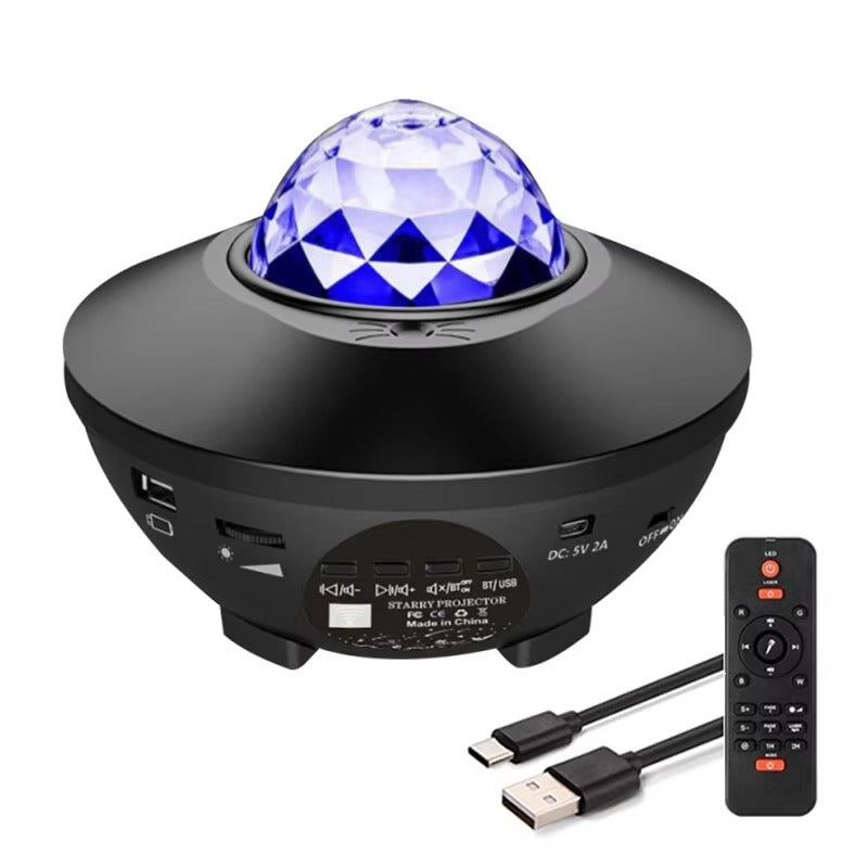 Premium Galaxy Star Projector with Ocean Wave Light, Bluetooth Music Speaker Night Lamp for Bedroom Decor, Party Ambience, and Gift Ideas