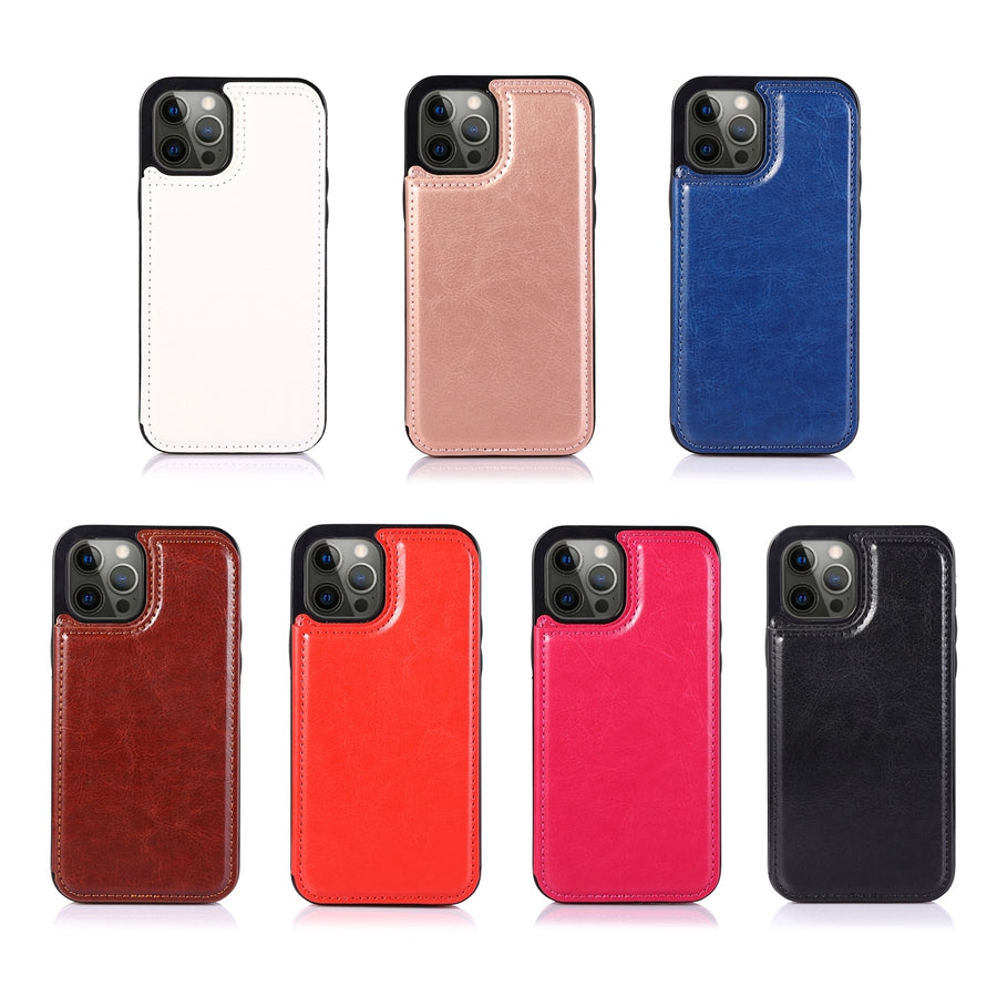 Luxury PU Leather Wallet iPhone Case – Kickstand, Card Holder Slots, Elegant Magnetic Closure for iPhone Models
