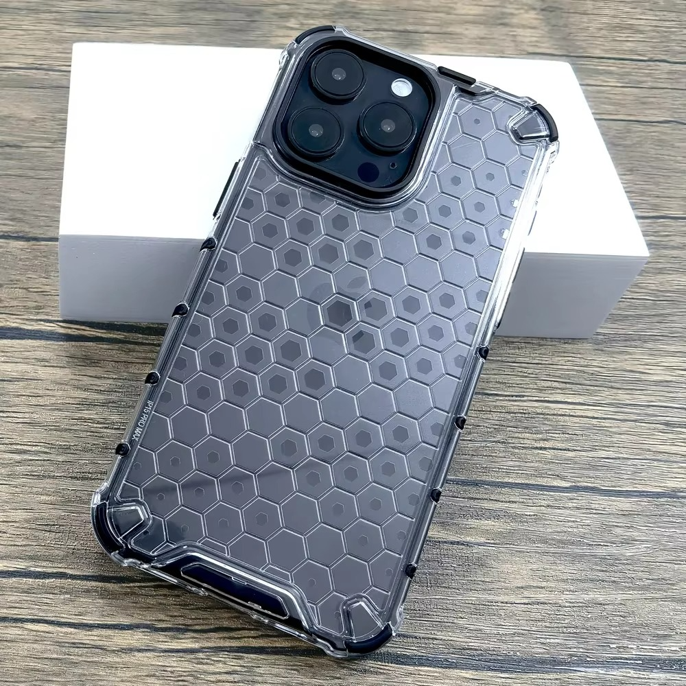 Robust Apple iPhone Case, MagSafe Compatible, Camera Lens and Screen Protection, Ultra Thin, Shockproof, Magnetic, Full All Around Protection, Honeycomb Armor Clear Cover
