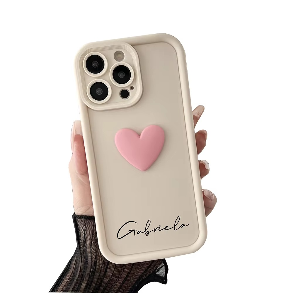 Premium Apple iPhone Case, MagSafe Compatible, Camera Lens and Screen Protection, Ultra Thin, Shockproof, Magnetic, Full All Around Protection, DIY Name Heart Soft Cover