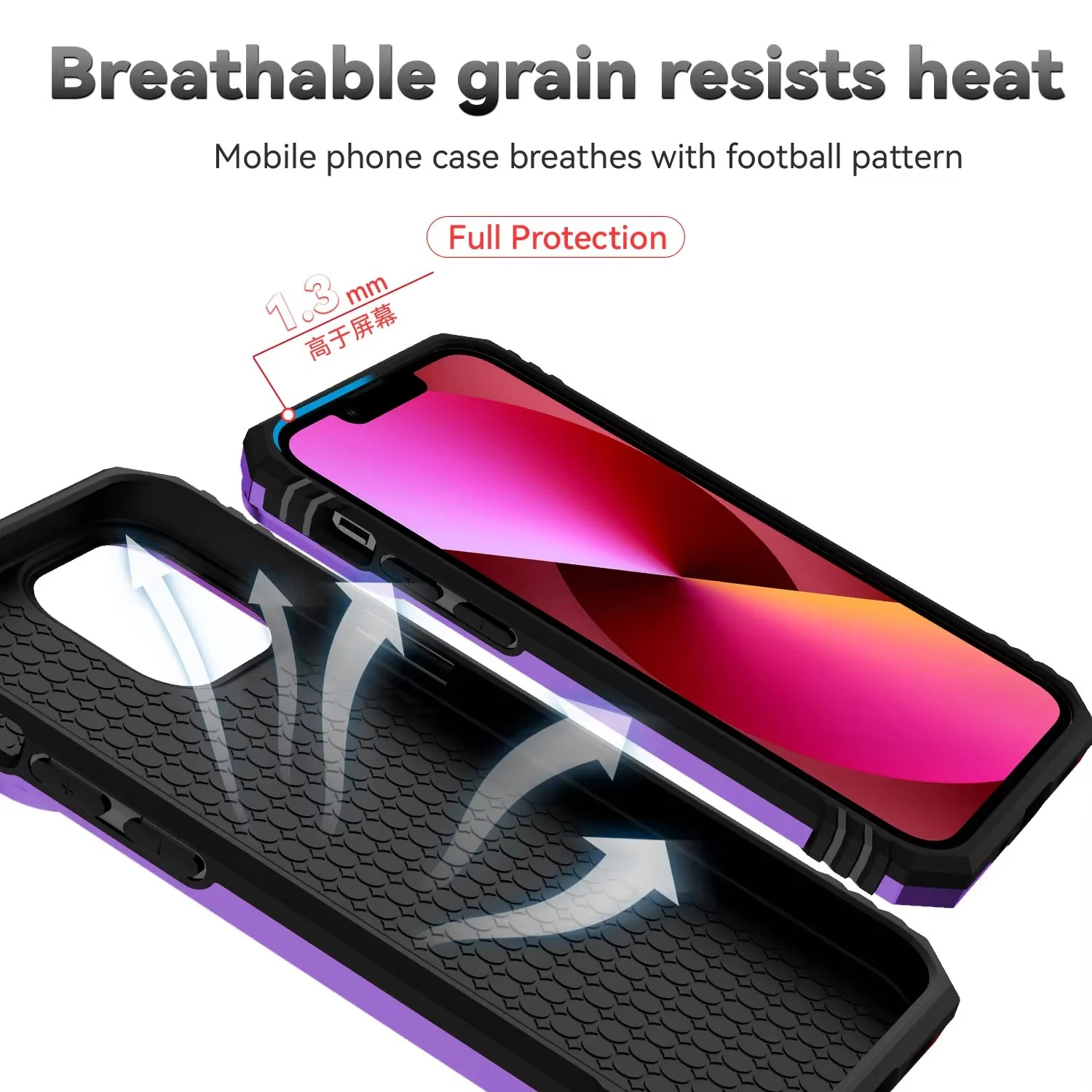 Robust Apple iPhone Case, MagSafe Compatible, Camera Lens and Screen Protection, Ultra Thin, Shockproof, Magnetic, Full All Around Protection, 360 Ring Car Mount Cover