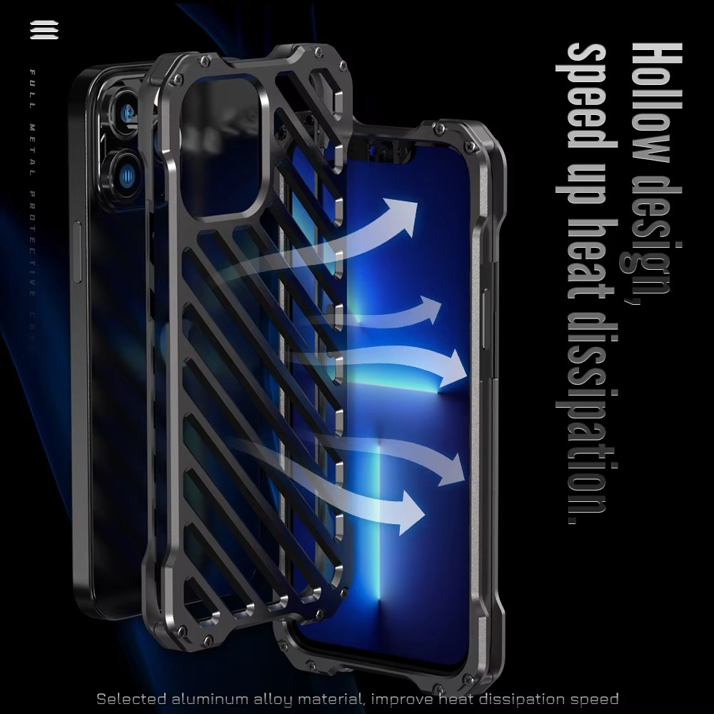 Premium Apple iPhone Case, MagSafe Compatible, Camera Lens and Screen Protection, Ultra Thin, Shockproof, Magnetic, Full All Around Protection, Heavy Duty Alloy Shell