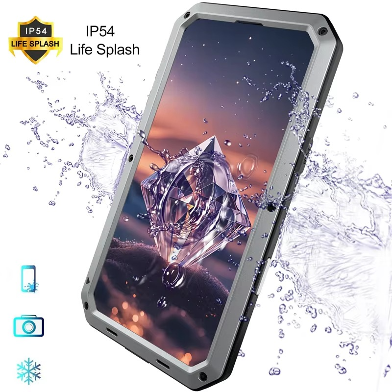 Robust Apple iPhone Case, MagSafe Compatible, Camera Lens and Screen Protection, Ultra Thin, Shockproof, Magnetic, Full All Around Protection, Metal Screw Bumper Cover