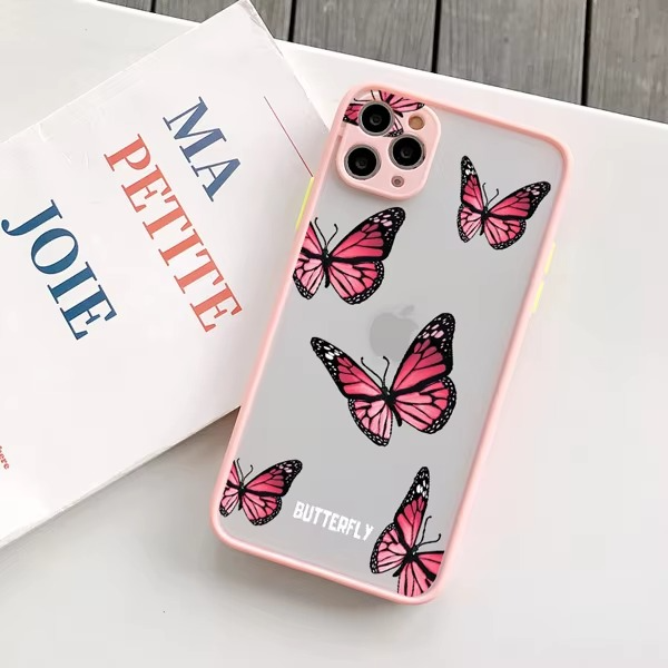 Luxury Apple iPhone Case, MagSafe Compatible, Camera Lens and Screen Protection, Ultra Thin, Shockproof, Magnetic, Full All Around Protection, Clear Butterfly Soft Cover