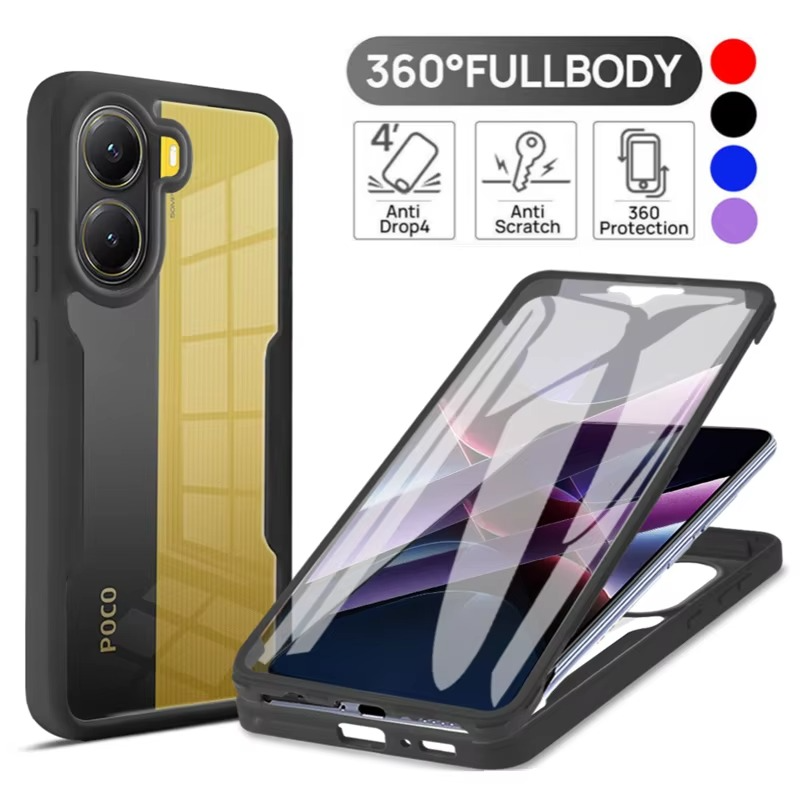 Robust Apple iPhone Case, MagSafe Compatible, Camera Lens and Screen Protection, Ultra Thin, Shockproof, Magnetic, Full All Around Protection, 360 Clear Rugged Shield Cover