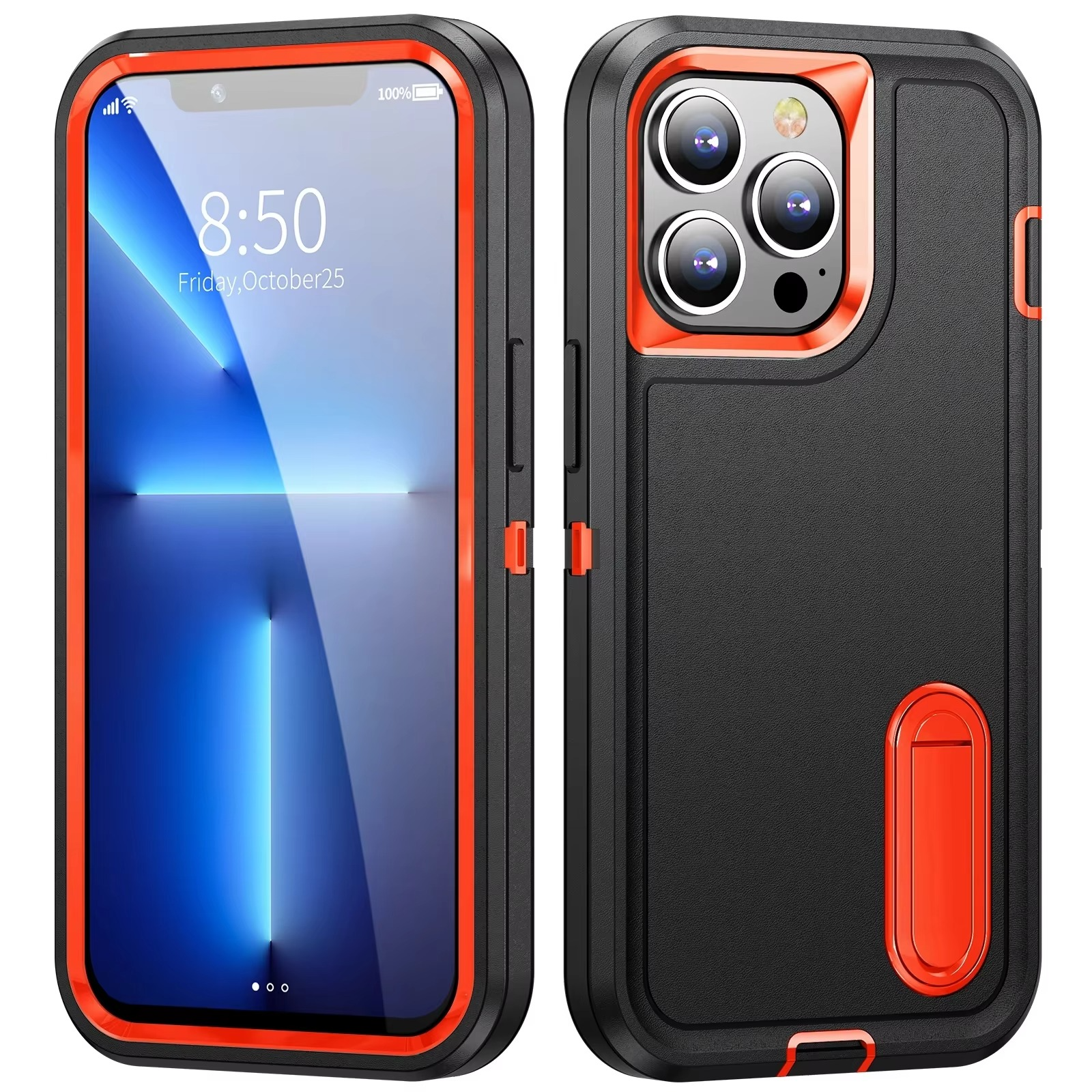 Luxury Apple iPhone Case, MagSafe Compatible, Camera Lens and Screen Protection, Ultra Thin, Shockproof, Magnetic, Full All Around Protection, Dustproof Armor Stand Cover