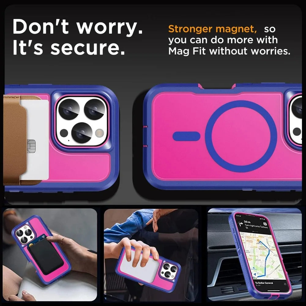 Heavy Duty Shockproof iPhone Case – Rugged Protective Cover with Kickstand, Anti-Scratch, Full-Body Protection for iPhone Models
