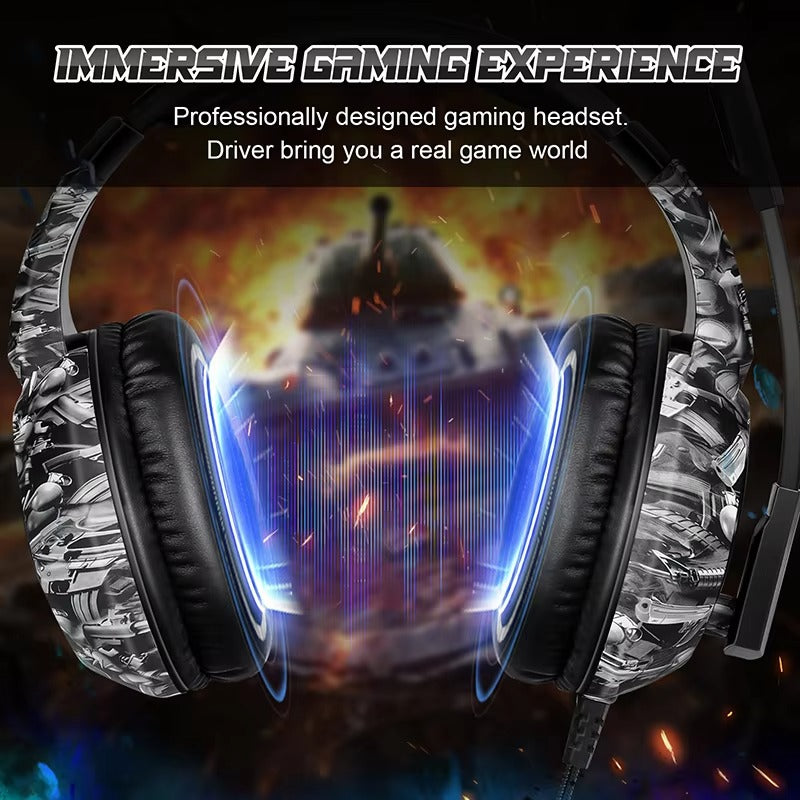 High Quality, Wired Gaming Headset with Microphone Stereo Over-Ear  with Clear Sound for Apple Devices and Gaming Consoles
