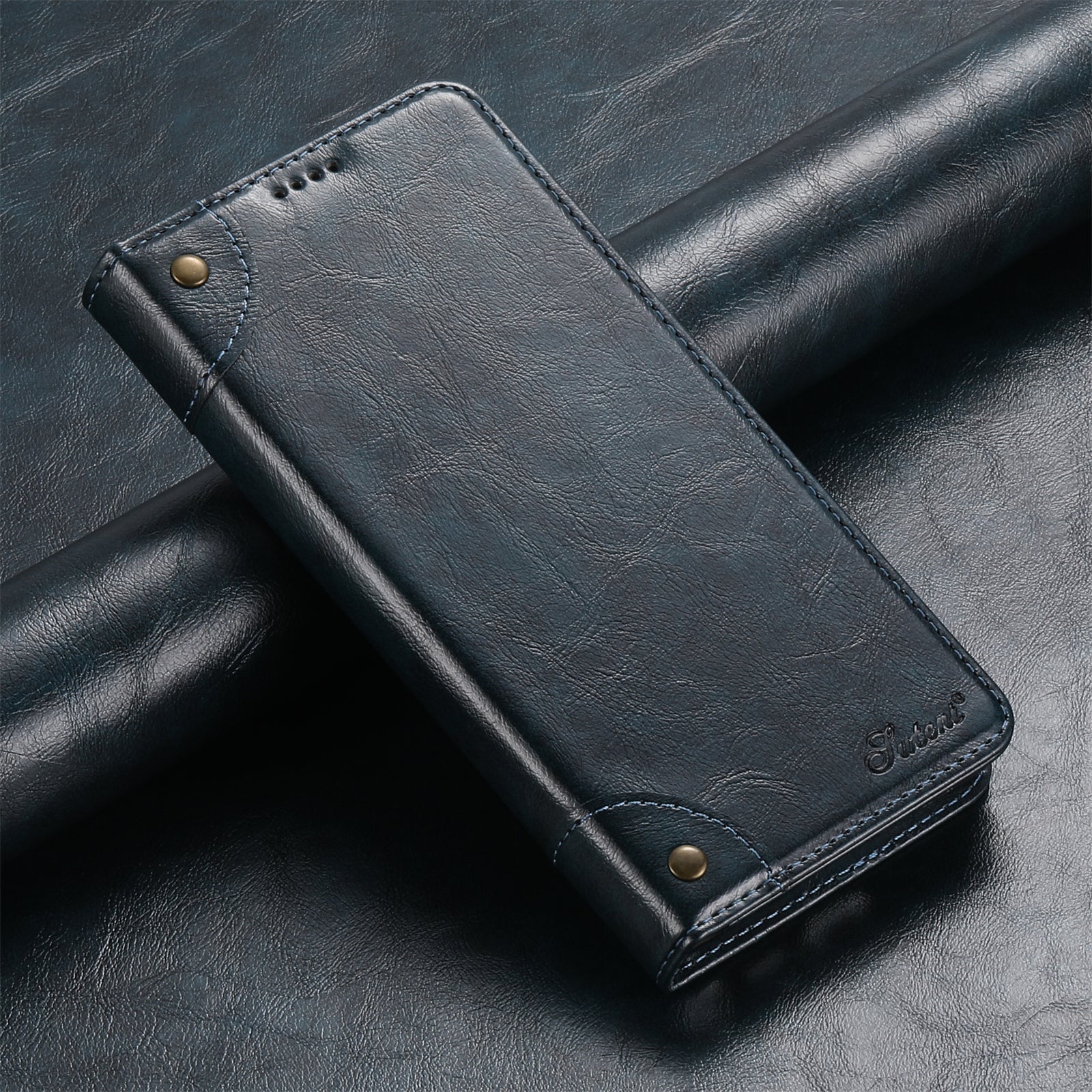 Retro Leather Wallet iPhone Case – Magnetic Closure, Card Slots, Shockproof Protection Durable PU Leather Cover for iPhone