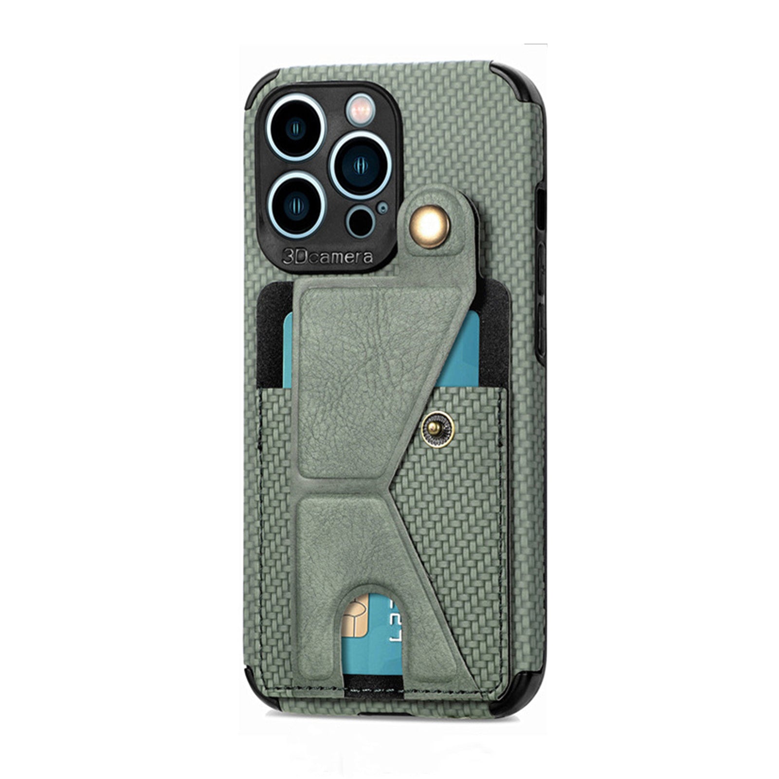 Carbon Fiber Wallet Flip iPhone Case – Premium Leather, Card Holder, Shockproof Protection Sleek & Durable Design for iPhone